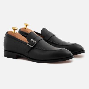 Archie Belted Loafer - Men's Pebbled Leather