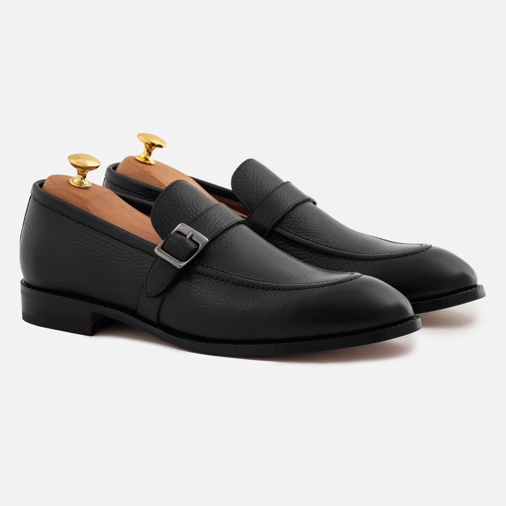 Archie Belted Loafer - Men's  Pebbled Leather