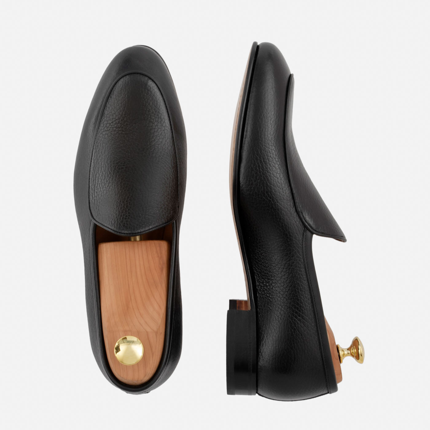 Vincent Belgian Loafers - Pebbled Leather - Men's - Image 4