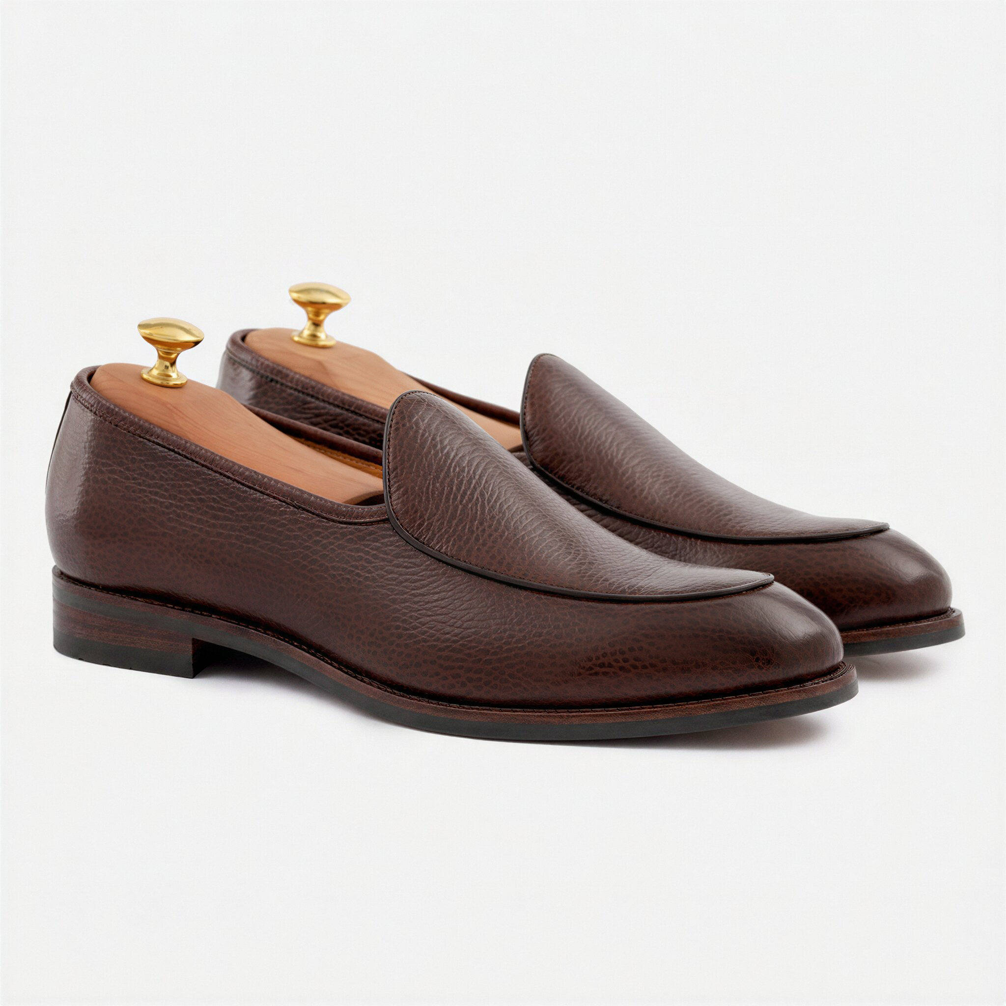 Vincent Belgian Loafers - Pebbled Leather - Men's - Image 19