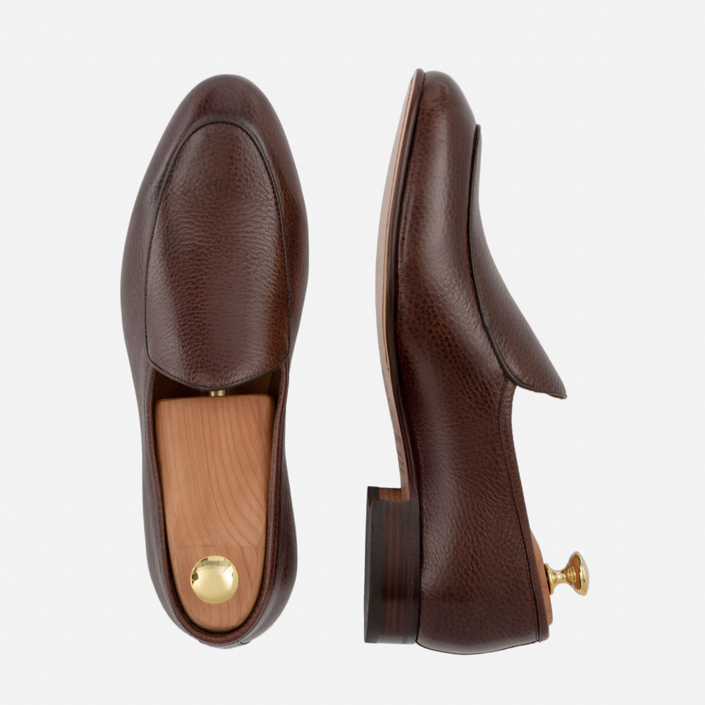 Vincent Belgian Loafers - Pebbled Leather - Men's - Image 10