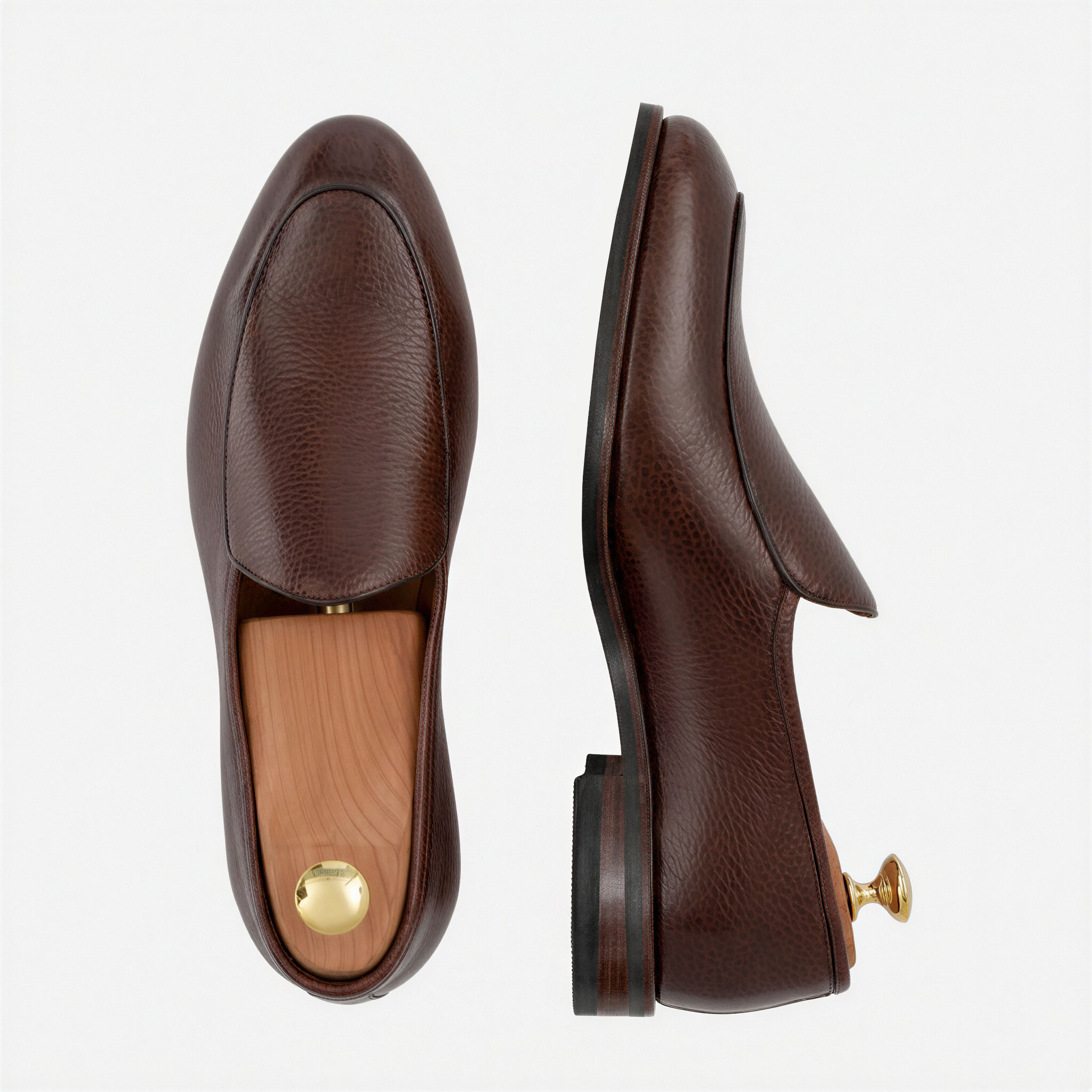Vincent Belgian Loafers - Pebbled Leather - Men's - Image 23