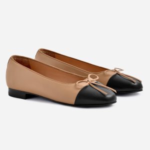 Mona Cap Toe Flats - Full Grain Leather - Women's