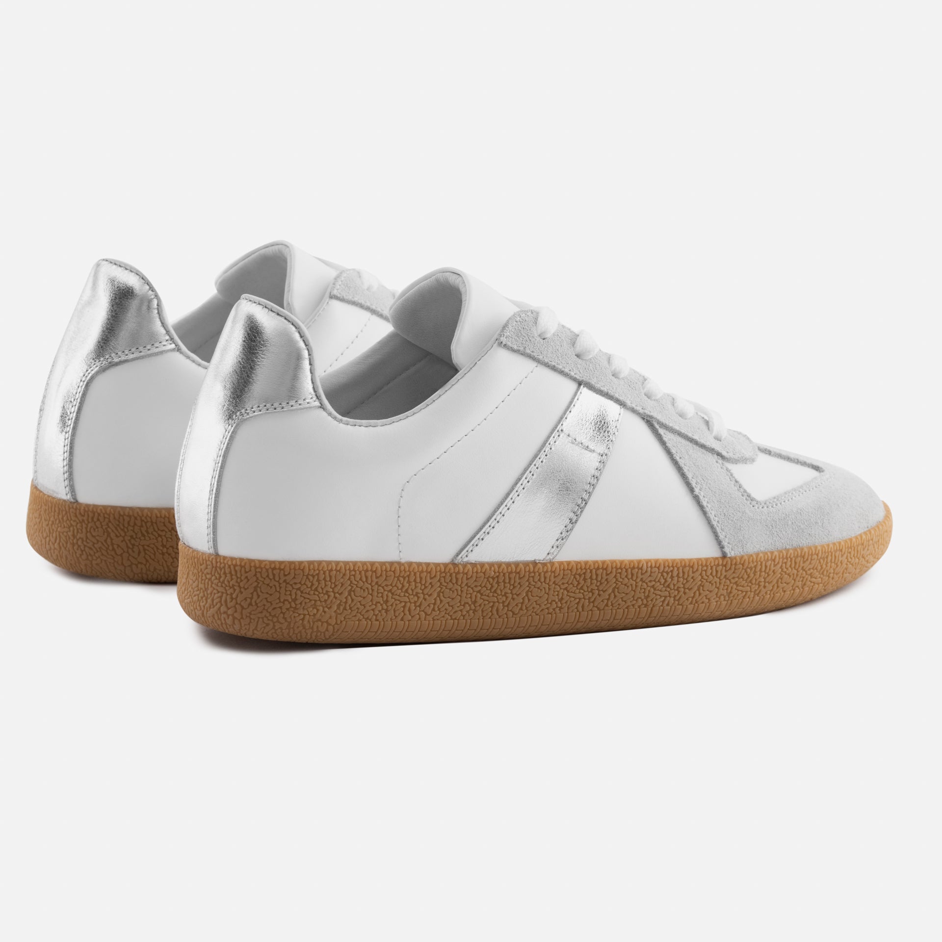 Morgen Trainers - Metallic Leather & Suede - Women's - Image 13